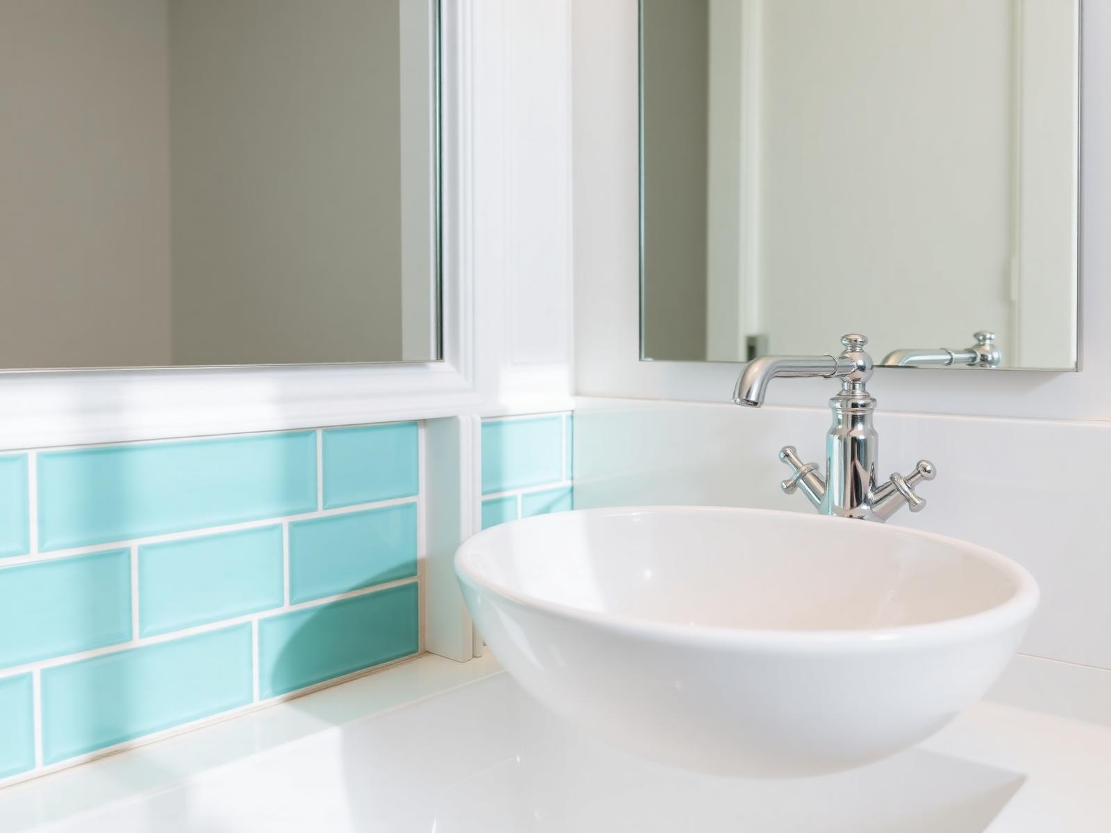 Clean, modern bathroom finished by A & A Plumbing and Drain Cleaning in the Atlanta metro area